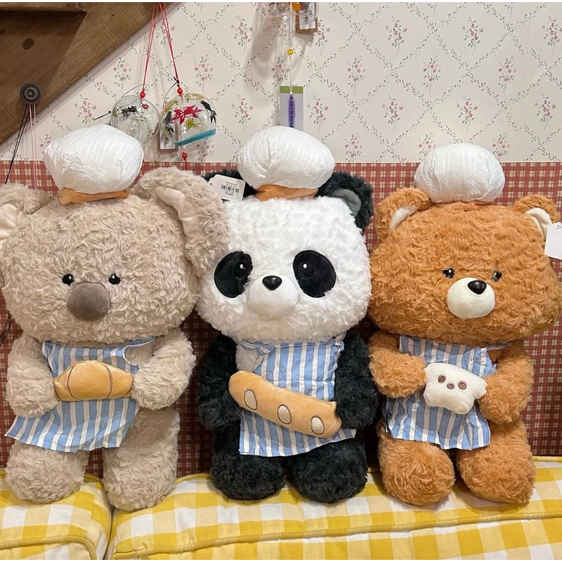 Gấu Thú Bông Động Vật Đầu Bếp Voi Gấu Teddy Gấu Trúc Panda Koala Quà Tặng Độc Đáo Lông Xù Siêu Mềm Mịn Siêu Dễ Thương