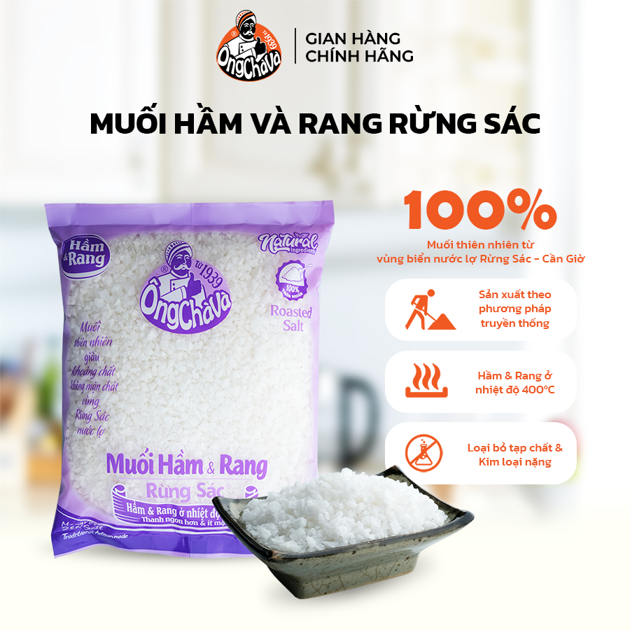 Muối Hầm Và Rang Rừng Sác 600gr thương hiệu Ông Chà Và - Hàng Chính ...