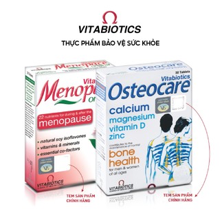 Bộ TPBVSK Osteocare Tablets - Hỗ Trợ Xương Chắc Khỏe & Menopace - Hỗ Trợ Cân Bằng Nội Tiết Tố Nữ Vitabiotics