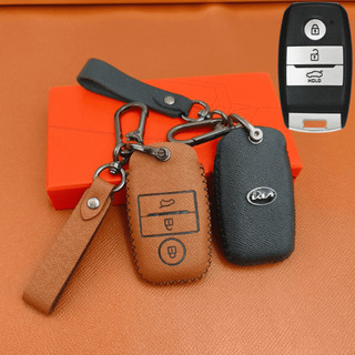Bao Da chìa khoá Kia Seltos,Kia Cerato,Kia Sorento,KiaRio,Kia Soluto,Bọc chìa khóa Kia Seltos (KMK3  móc D)