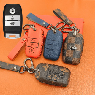 Bao Da chìa khoá Kia Seltos,Kia Cerato,Kia Sorento,KiaRio,Kia Soluto,Bọc chìa khóa Kia Seltos (KMK3  móc D)