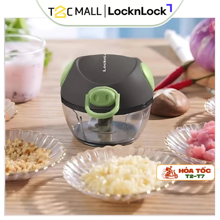 Dụng Cụ Xay Tỏi Ớt Cầm Tay LocknLock 180ML Cối Xay Tỏi Ớt Chính Hãng Màu Xanh CKS321GRN T2C Mall