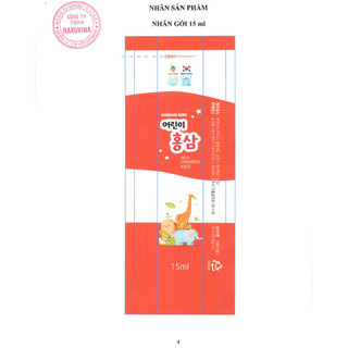 [ Chính Hãng ] NƯỚC HỒNG SÂM KIDS KOREAN RED GINSENG, Hộp 30 Gói * 15ml, Giúp Con Khỏe Mạnh Cao Lớn