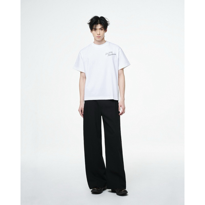 Quần Khaki Suông Rộng Đen 2 Ly Thẳng - THUNDEROUS KHAKI TROUSERS V.2 W25 / BLACK