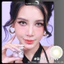 Lens mắt B321 Gray màu xám vàng vân tia không viền nổi bật, size nhỏ - thương hiệu LUNA EYES