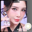 Lens mắt B321 Gray màu xám vàng vân tia không viền nổi bật, size nhỏ - thương hiệu LUNA EYES