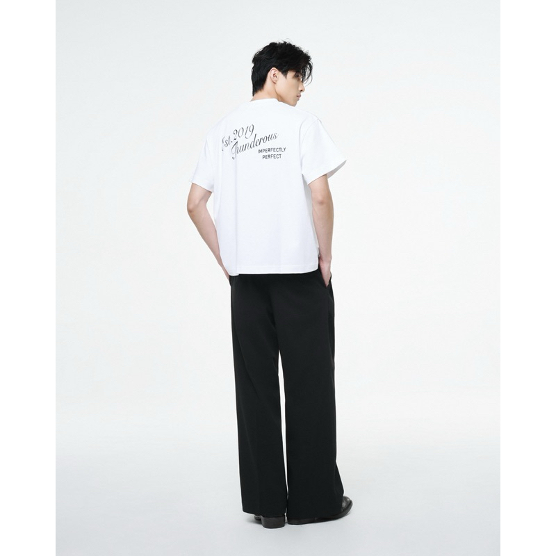 Áo Thun Unisex Trắng In Chữ - THUNDEROUS GRAPHIC T-SHIRT / WHITE