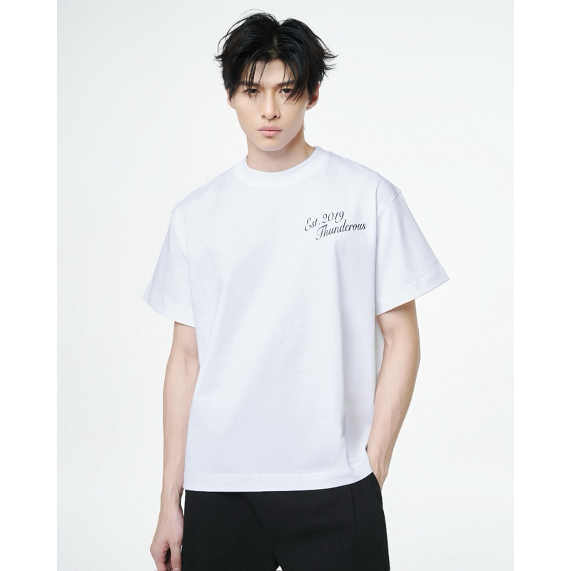 Áo Thun Unisex Trắng In Chữ - THUNDEROUS GRAPHIC T-SHIRT / WHITE