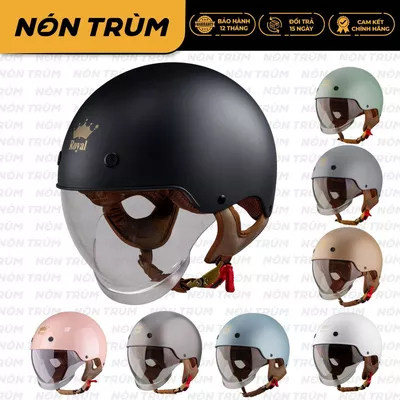 Mũ Bảo Hiểm 1/2 Royal M239 Kính Âm Chính Hãng - Size M L XL XXL - Cho Nam Nữ Đi Xe Máy - Nón Trùm