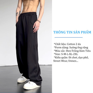 Quần Nỉ Dài HS HOÀNG SỰ GROUP Unisex Nam Nữ Form Rộng Đứng Form Nỉ 2 Da Co Giãn Q2Da