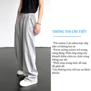 Quần Nỉ Dài HS HOÀNG SỰ GROUP Unisex Nam Nữ Form Rộng Đứng Form Nỉ 2 Da Co Giãn Q2Da