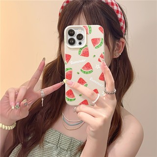 Ốp Lưng iPhone TPU Hoạ Tiết Da Mềm Dưa Hấu Chống Sốc, Chống Bẩn Cao Cấp - iP 7/8/X/XS/11/12/13/14/15/16/17/Plus/Pro/Max