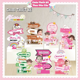 Cây welcome chibi sinh nhật cho bé Hàng Thiết Kế riêng theo yêu cầu Yến Nhi Shop