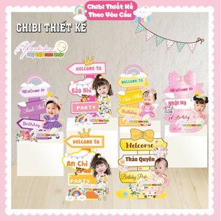 Cây welcome chibi sinh nhật cho bé Hàng Thiết Kế riêng theo yêu cầu Yến Nhi Shop