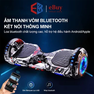 Xe cân bằng thông minh, bánh 7/10 inch, kết nối Bluetooth phát nhạc đèn LED, BH 12 tháng