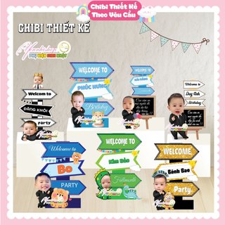 Cây welcome chibi sinh nhật cho bé Hàng Thiết Kế riêng theo yêu cầu Yến Nhi Shop
