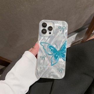 Ốp Lưng iPhone Silicon Butterfly Ánh Bạc, Chống Sốc, Bảo Vệ Camera - iP X/XS/XR/11/12/13/14/15/16/17/Plus/Air/Pro/Max