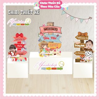 Cây welcome chibi sinh nhật cho bé Hàng Thiết Kế riêng theo yêu cầu Yến Nhi Shop