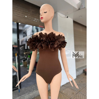 Áo body suit hoa nổi mặc đi biển siu tôn dáng
