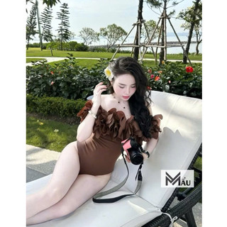 Áo body suit hoa nổi mặc đi biển siu tôn dáng