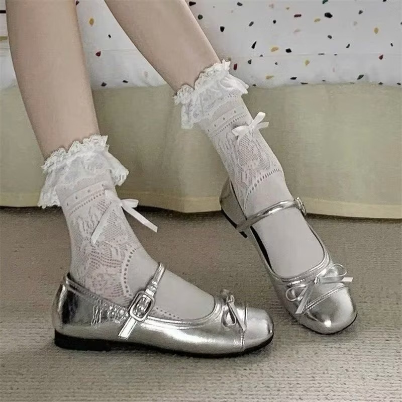 Giày Sục Búp Bê Nữ Lolita, Giày Đế Bằng Kiểu Giáng Độc Đáo Phong Cách Quý Tộc Dễ Phối Đồ Full Box || N02