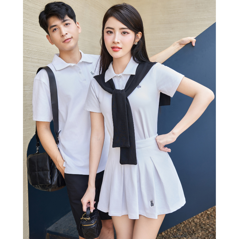 Set đồ đôi nam nữ Destie LILA đồ cặp thể thao couple polo nam váy tennis nữ basic chất liệu cotton