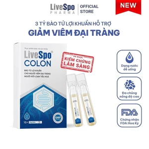 Combo 9 Hộp Bào tử lợi khuẩn LiveSpo Colon dùng cho Viêm Đại Tràng, Tiêu chảy, Táo bón(10 ống)
