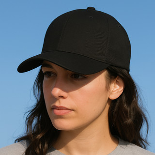 Nón kết mũ lưỡi trai trơn đen phong cách basic unisex