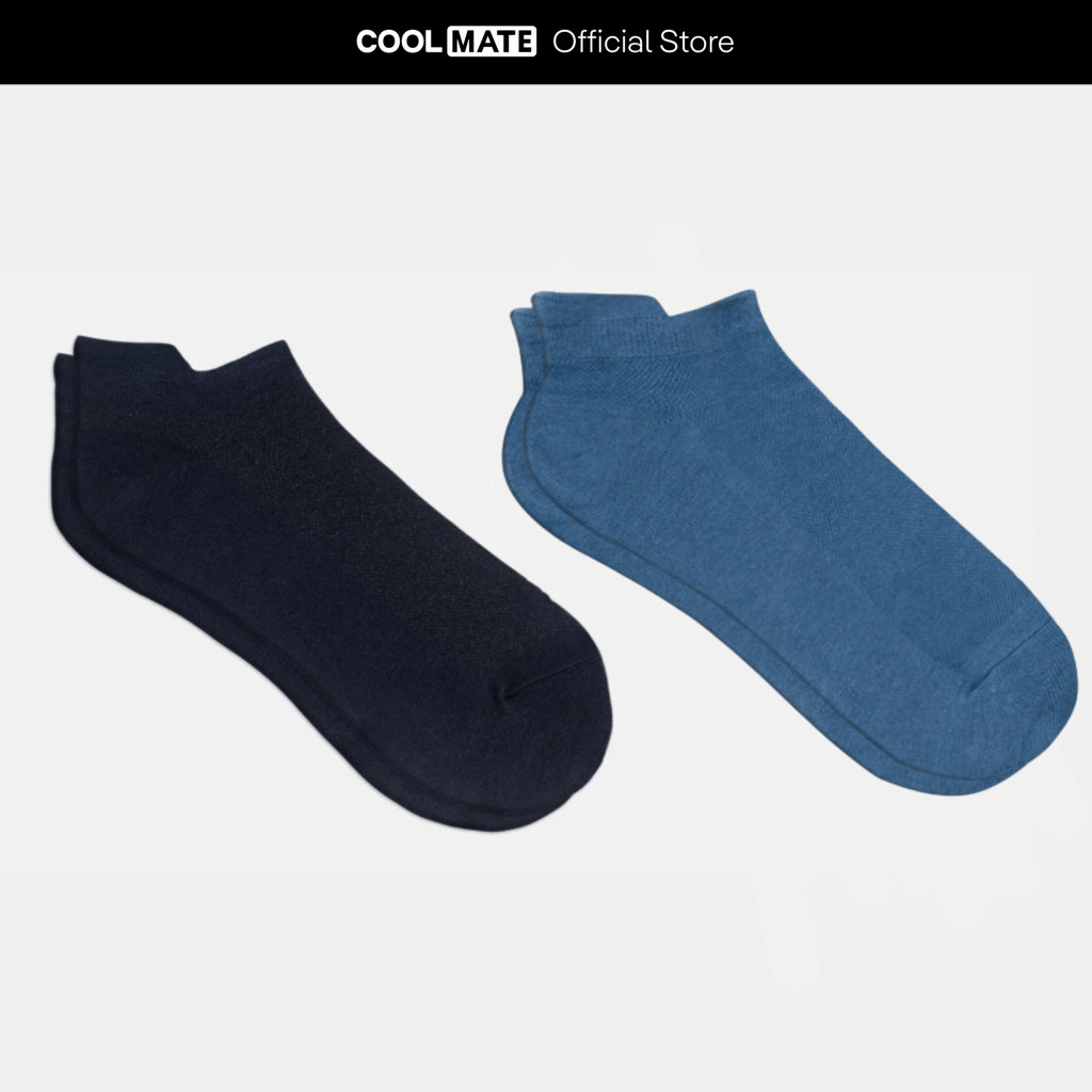 [MUA 2 GIẢM 5%]Combo 2 Tất cổ ngắn cotton thoáng khí, kháng khuẩn Coolmate