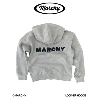 MARCHY - Lock Zip Hoodie - Áo khoác dây kéo khóa gài cổ