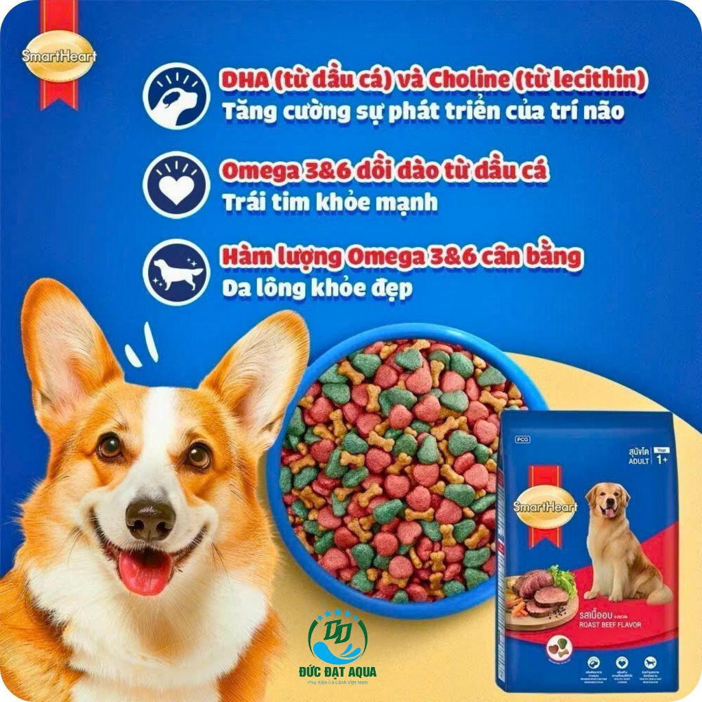 Thức ăn cho chó Smartheart 400g (COMBO 5 gói ) Hạt cho chó con,chó sz bé chó lớn, nhập khâu thái lan 6