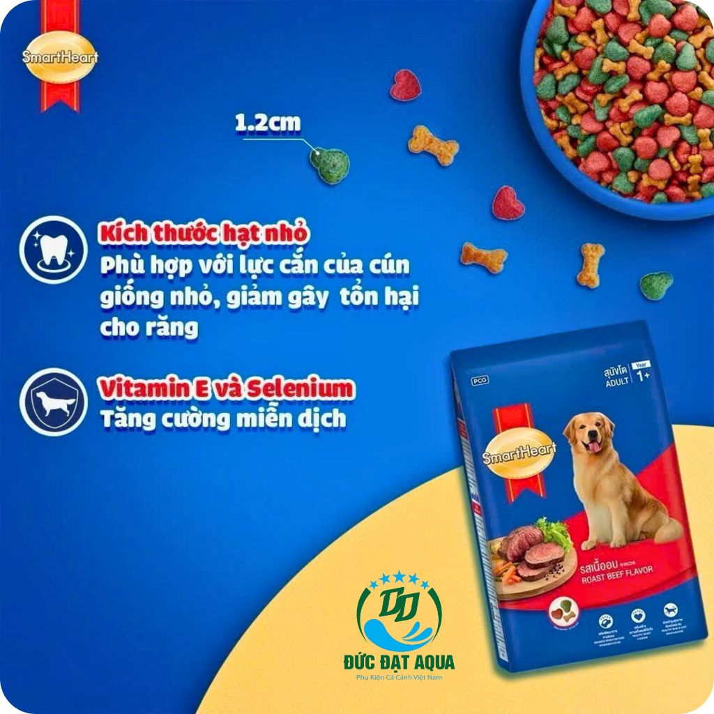 Thức ăn cho chó Smartheart 400g (COMBO 5 gói ) Hạt cho chó con,chó sz bé chó lớn, nhập khâu thái lan 5