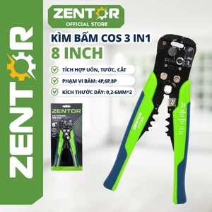 Kìm Bấm Đầu Cos ZENTOR Đa Năng 3 in 1 Kìm Bấm Dây Mạng Cắt Dây Tuốt Dây Tiện Lợi Có Trợ Lực