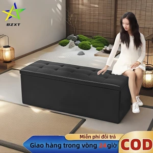 ghế hộp Phân lưu trữ Ghế hộp đựng đồ đa năng 2 trong 1 - Gấp gọn chắc chắn và tiện lợi, Hộp lưu trữ Ghế sofa