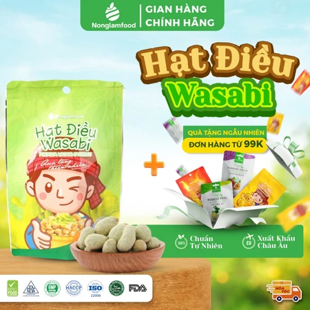 Hạt điều wasabi Nonglamfood 45g, Premium wasabi cashews