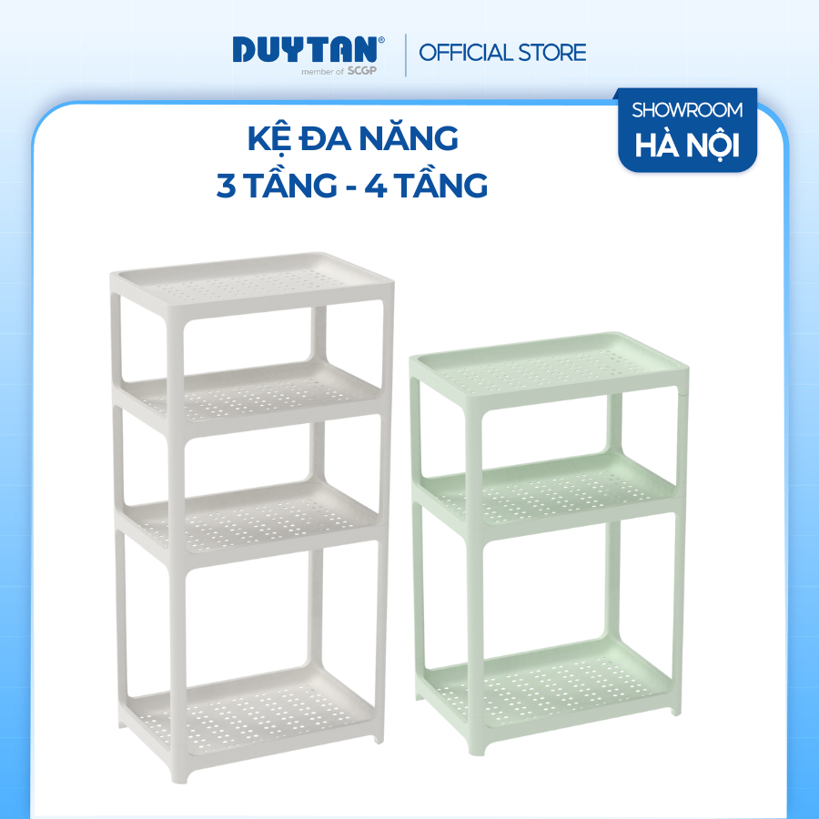 Kệ đa năng 3 tầng, 4 tầng DUY TÂN kệ để nhà bếp, kệ gia dụng thực phẩm nhựa PP