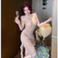 HT283 Váy ngủ 2s cánh tiên bo nhúm đuôi cá tôn dáng, đồ ngủ ren ôm body xuyên thấu gợi cảm HT283