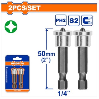ĐỒ NGHỀ WADFOW Bộ 2 Mũi vít bake nối dài PH2x50mm WSV5602 / Bộ 2 mũi vít nam châm WSV5601