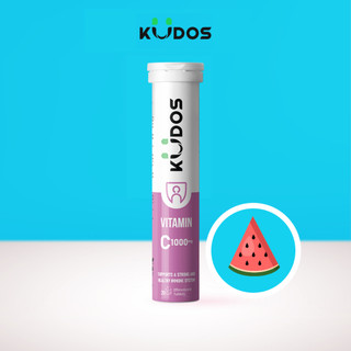 Combo 2 Tuýp TPBVSK Viên sủi KUDOS VITAMIN C hương dưa hấu, bổ sung 1000MG vitamin C cho cơ thể (20 viên/tuýp)
