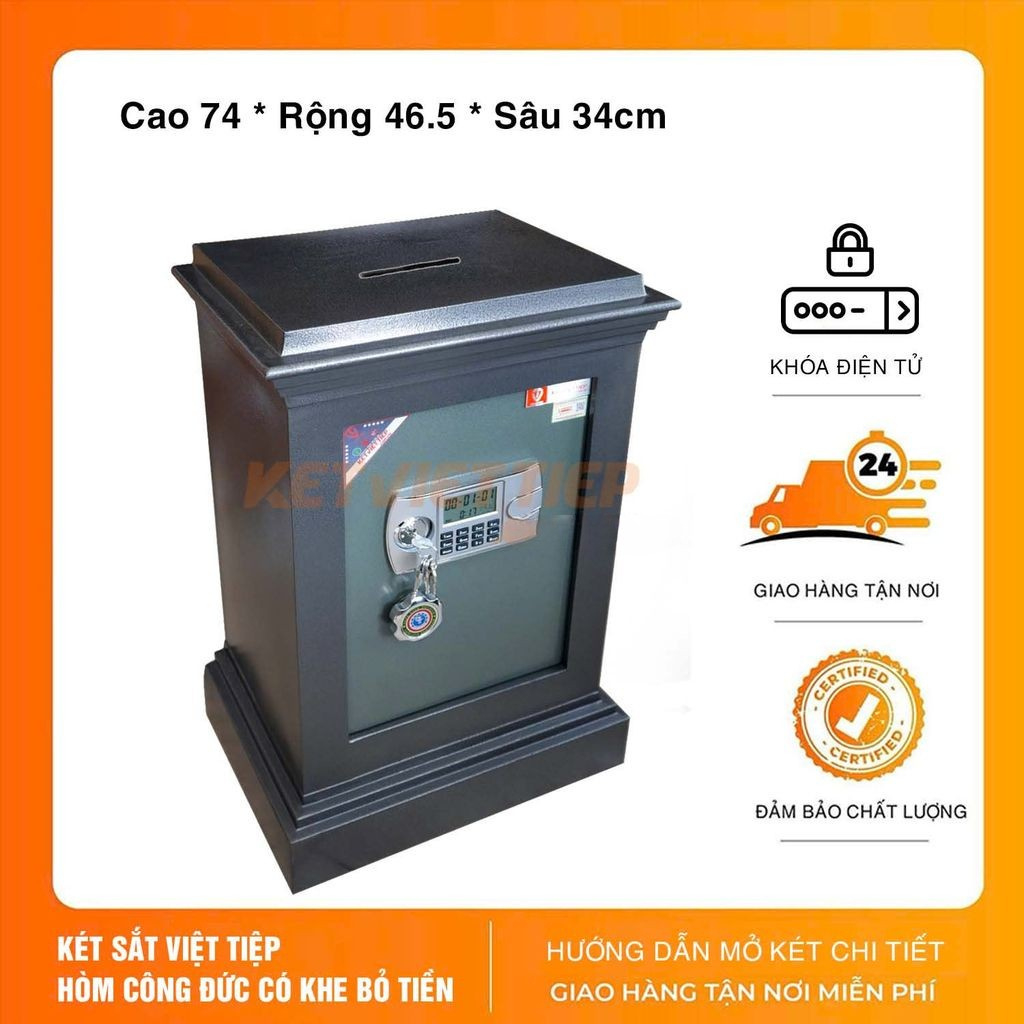 [KÉT CÔNG ĐỨC] Két Điện Tử Công Đức Việt Tiệp KVT132DT Nặng 80KG, 90KG Miễn Ship Toàn Quốc
