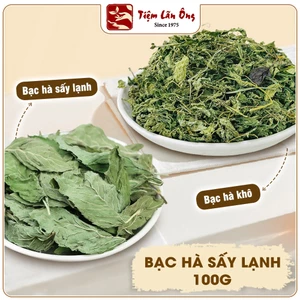 Bạc hà sấy lạnh 100g, nguyên lá, trà bạc hà, giúp hơi thở thơm mát, giảm căng thẳng, xông giải cảm