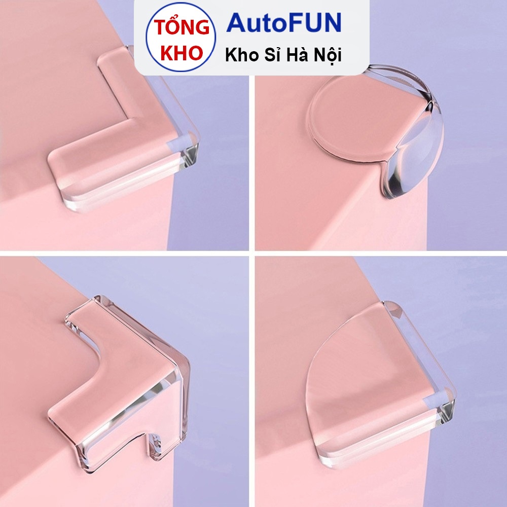 Combo 6 Miếng Silicon Bọc Cạnh Bàn – Bịt Che Góc Nhọn Trong Suốt- Tránh Va Đập Cho Bé