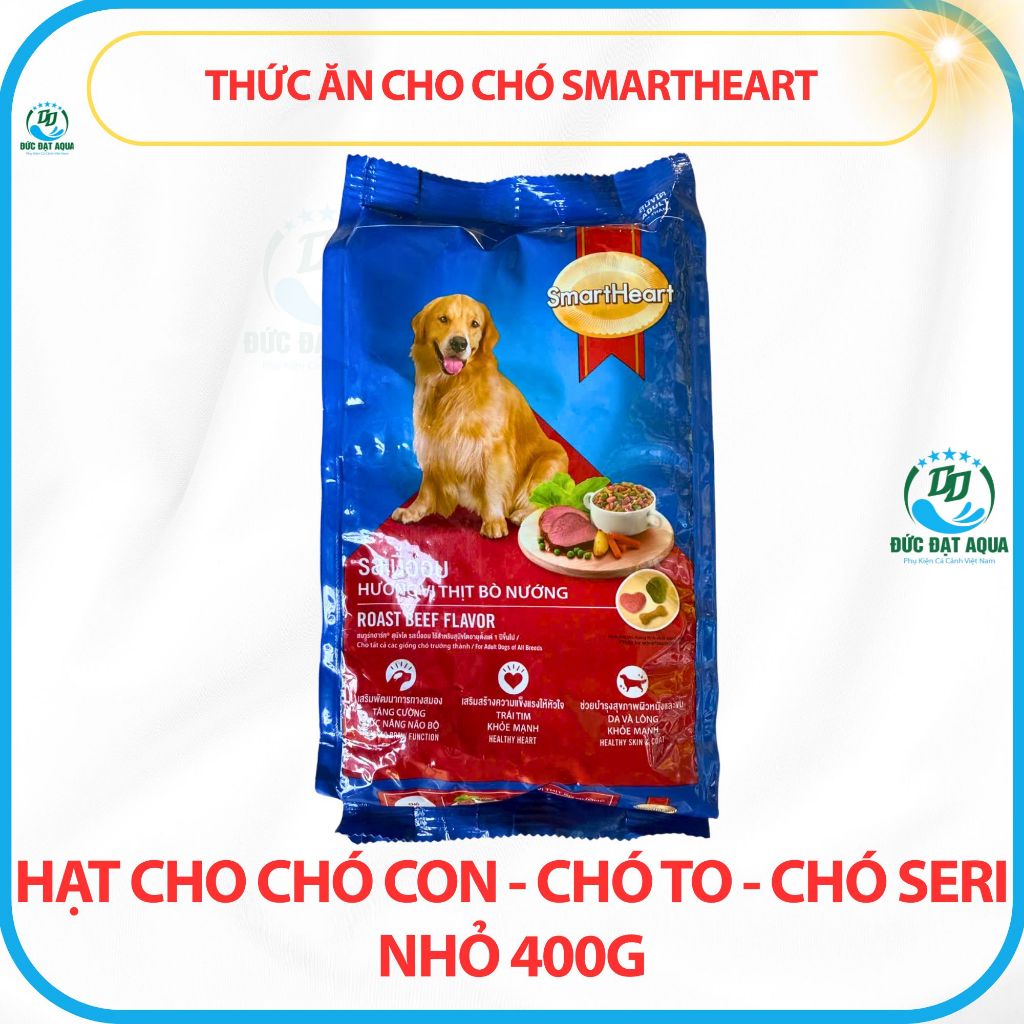 Thức ăn cho chó Smartheart 400g (COMBO 5 gói ) Hạt cho chó con,chó sz bé chó lớn, nhập khâu thái lan 8