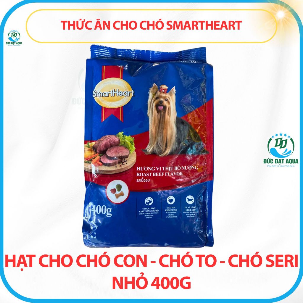 Thức ăn cho chó Smartheart 400g (COMBO 5 gói ) Hạt cho chó con,chó sz bé chó lớn, nhập khâu thái lan 7
