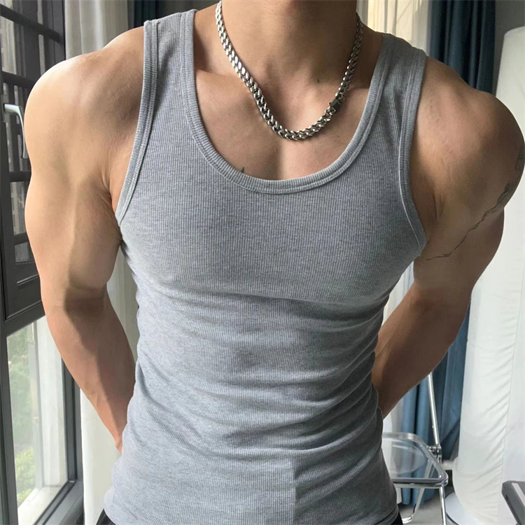 Áo Lót Ba Lỗ Nam Dáng Tank Top Khoét Sâu Mặc Lót, Thể Thao Chất Thun Gân Mềm Mại Halley B5