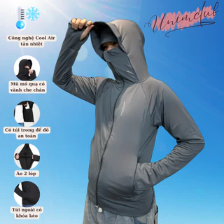 [Hỏa Tốc]Áo Chống Nắng 2 Lớp Unisex UNIM Ngừa Tia UV SPF50 Chất Kim Cương Thông Hơi Tản Nhiệt Làm Mát Khóa Kéo Kín Mặt
