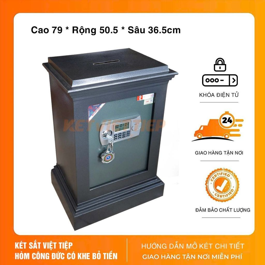 [KÉT CÔNG ĐỨC] Két Điện Tử Công Đức Việt Tiệp KVT132DT Nặng 80KG, 90KG Miễn Ship Toàn Quốc
