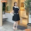 Đầm thiết kế BEMINE cổ tròn nơ phối viền dáng chữ A phù hợp đi chơi-MT10402