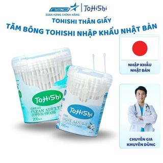 Bông ngoáy tai TOHISHI 100% bông tự nhiên kháng khuẩn, làm sạch hiệu quả