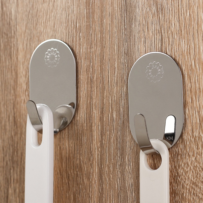 BỘ 3 MÓC DÁN INOX HÌNH QUẢ TRỨNG CỠ TRUNG –  NHẬT BẢN CHÍNH HÃNG 574